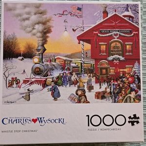Buffalo Charles Wysocki Whistle Stop Christmas Puzzle 1000 Pieces